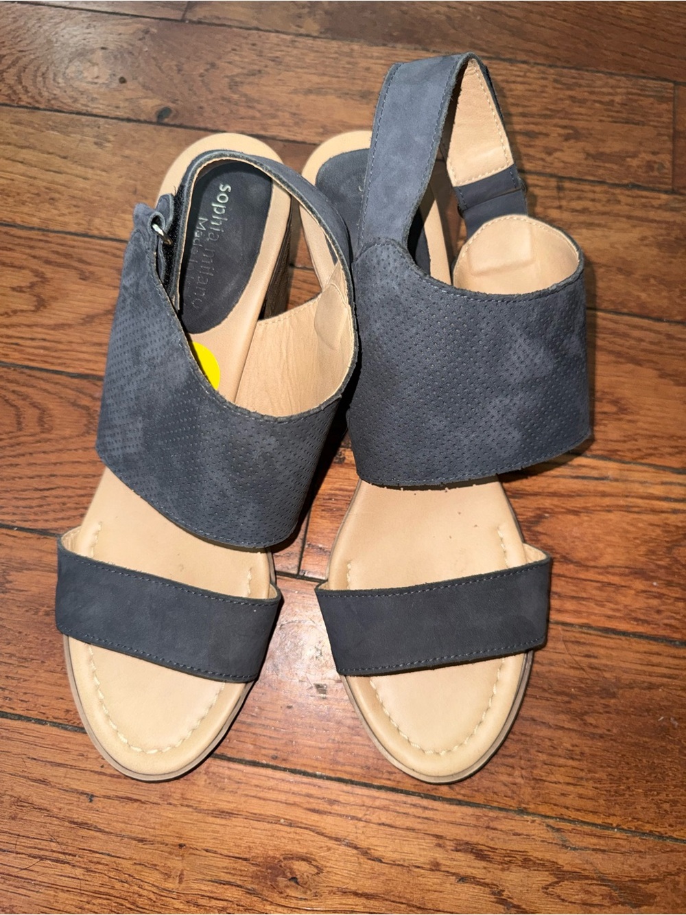 Sophia Milano  Charcoal Gray Slingback Sandals
